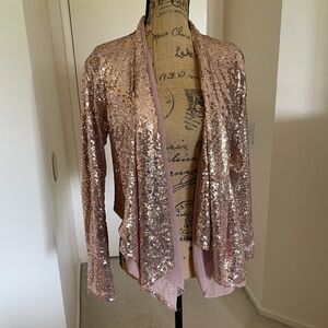 Papaya Pink Sequin Top
